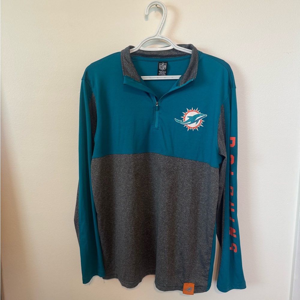 Miami Dolphins Quarter-Zip Pullover- Men’s Medium